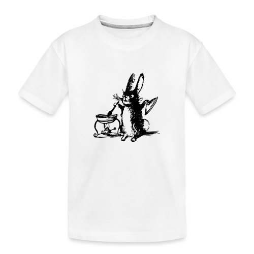 Cute Bunny Rabbit Cooking - Toddler Premium Organic T-Shirt