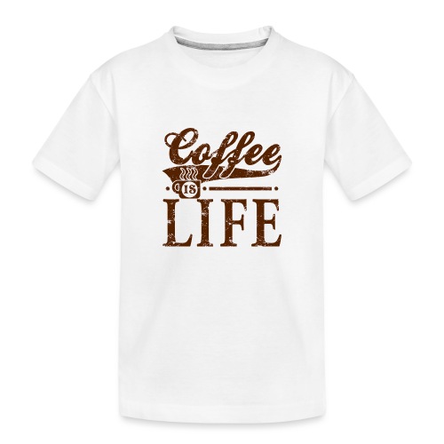 Coffee Is Life Retro Grunge Tee - Toddler Premium Organic T-Shirt