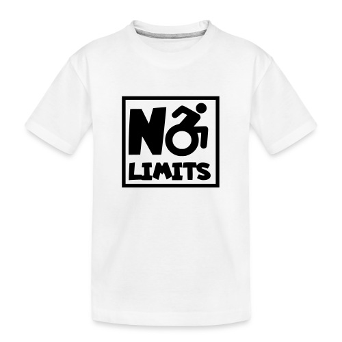 No limits for this wheelchair user. Humor shirt - Toddler Premium Organic T-Shirt