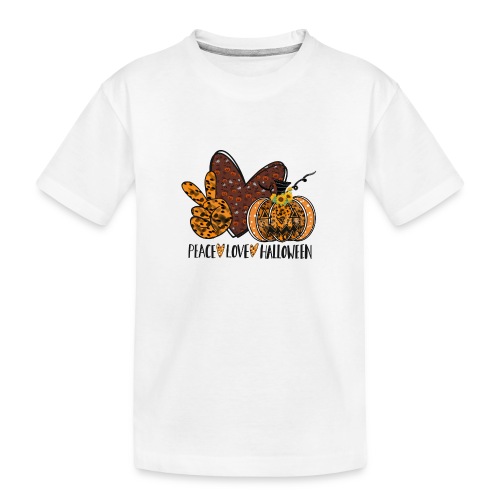 Peace love Halloween - Toddler Premium Organic T-Shirt