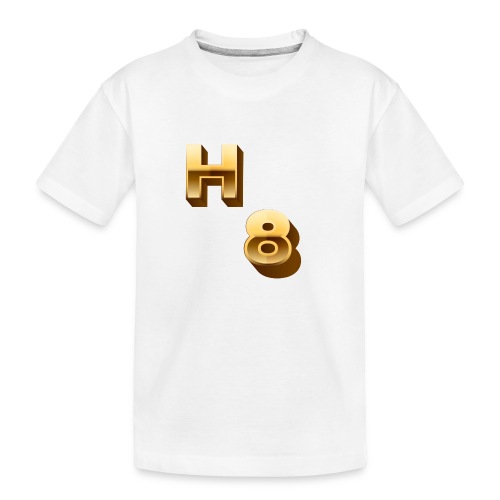 H 8 Letter & Number logo design - Toddler Premium Organic T-Shirt