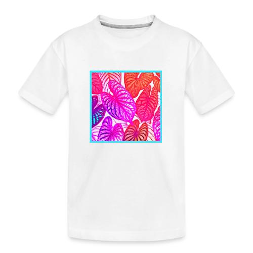 Color Burst Leaves Neon Elegance - Toddler Premium Organic T-Shirt