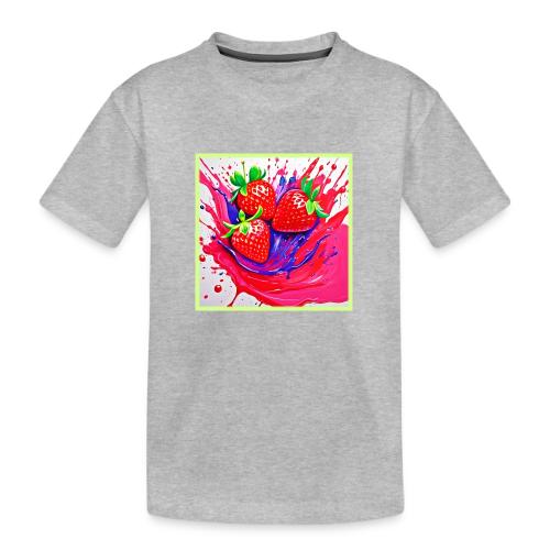 Vibrant Strawberry Splash - Toddler Premium Organic T-Shirt