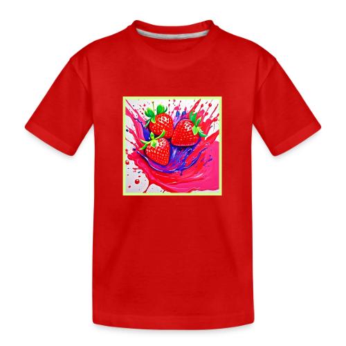 Vibrant Strawberry Splash - Toddler Premium Organic T-Shirt