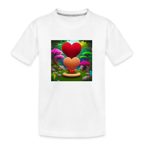 Double Heart, fantasy, nature and fantasy - Toddler Premium Organic T-Shirt