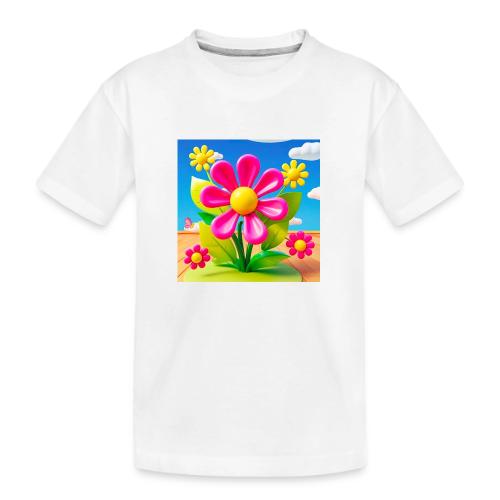 Pink Floral Peace | Sky & Nature Design - Toddler Premium Organic T-Shirt