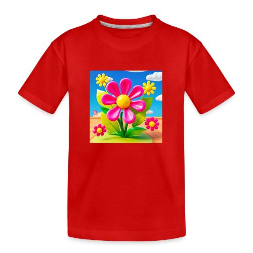 Pink Floral Peace | Sky & Nature Design - Toddler Premium Organic T-Shirt