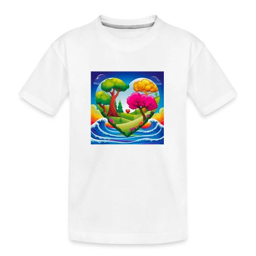Heart, fantasy, landscapes, nature, fantasy - Toddler Premium Organic T-Shirt