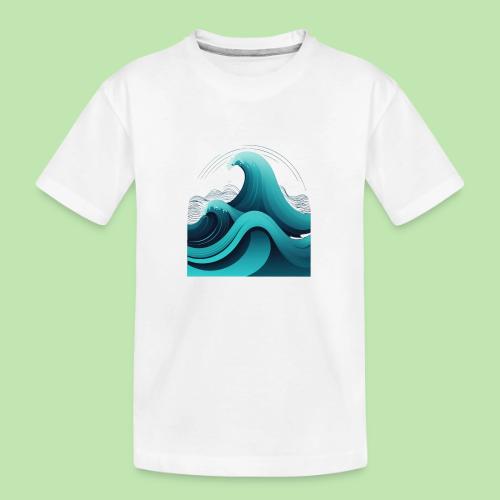 Dynamic Ocean Wave Illustration - Toddler Premium Organic T-Shirt