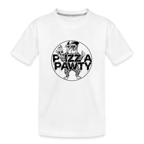 Pizza Pawty Bulldog T-Shirt | Funny Dog Pizza Tee - Toddler Premium Organic T-Shirt
