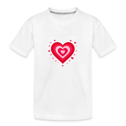 Layered Red & Pink Heart – Cute Valentine Love - Toddler Premium Organic T-Shirt