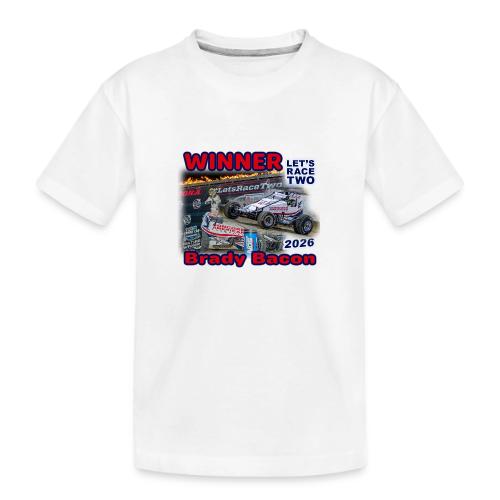 Brady Bacon #LetsRaceTwo Winner - Toddler Premium Organic T-Shirt
