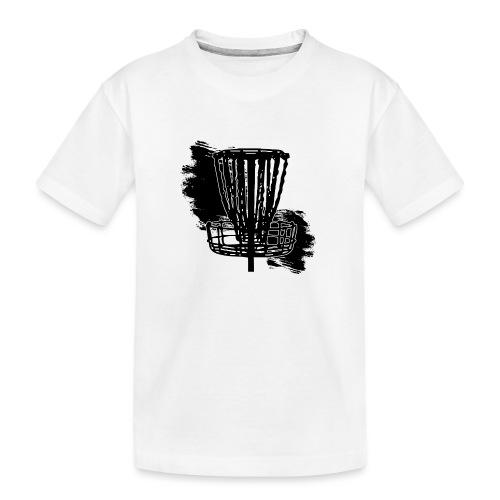 Disc Golf Basket Paint Black Print - Toddler Premium Organic T-Shirt