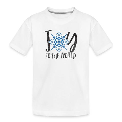 Coastal Christmas Joy to the World Snowflake - Toddler Premium Organic T-Shirt