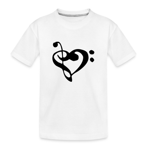 musical note with heart - Toddler Premium Organic T-Shirt