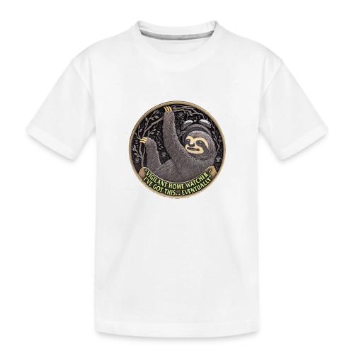 Sloth Home Watcher T Shirt - Toddler Premium Organic T-Shirt