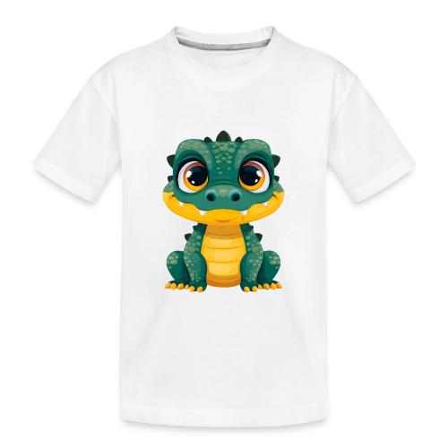 Smiling Cartoon Alligator - Toddler Premium Organic T-Shirt