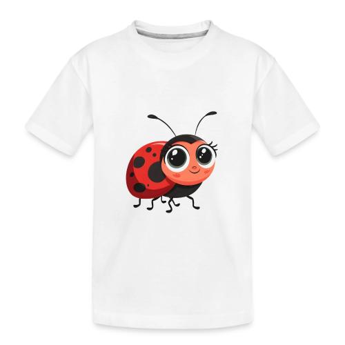 Cute Cartoon Ladybug Full of Joy - Toddler Premium Organic T-Shirt