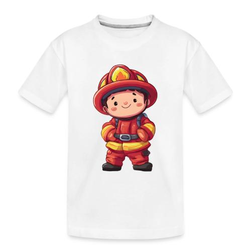 Friendly Firefighter Hero - Toddler Premium Organic T-Shirt