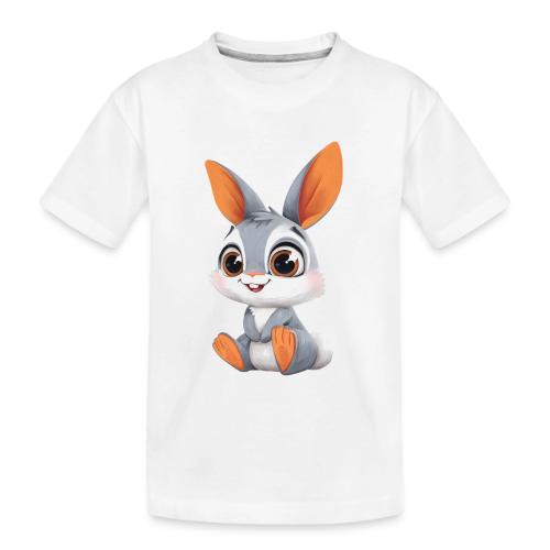 Multicolor Baby Rabbit Cartoon Sitting - Toddler Premium Organic T-Shirt
