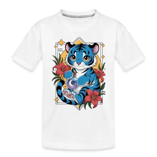 Mystic Blue Tiger Anime Potion Design – Cute tiger - Toddler Premium Organic T-Shirt
