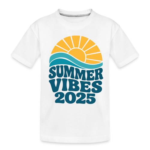 Summer Vibes 2025 Retro Sunset T-Shirt | Fun Beach - Toddler Premium Organic T-Shirt
