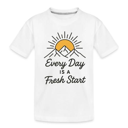 Inspirational Mountain Sunrise Motif - Toddler Premium Organic T-Shirt
