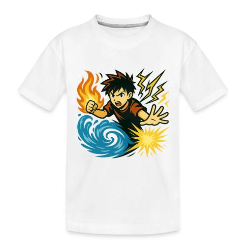 Anime Elemental Warriors | Fire, Water, Lightning - Toddler Premium Organic T-Shirt