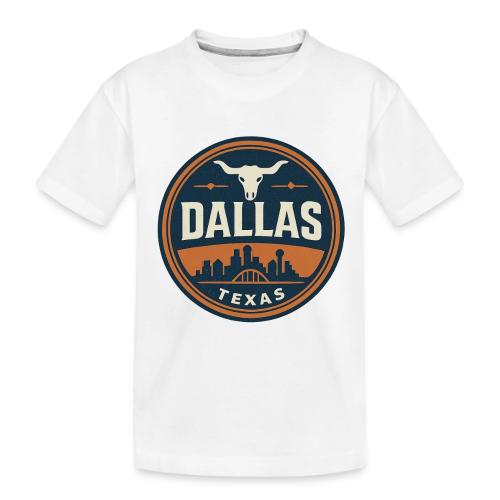 Vintage Dallas Texas Western Skyline Retro Cowboy - Toddler Premium Organic T-Shirt