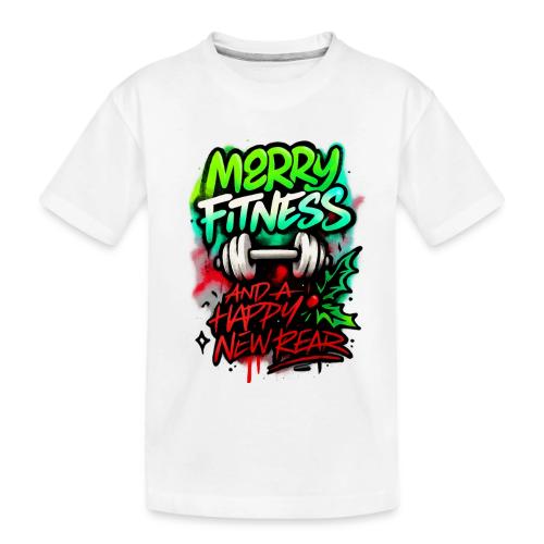Merry Fitness Christmas Gym Humor - Toddler Premium Organic T-Shirt