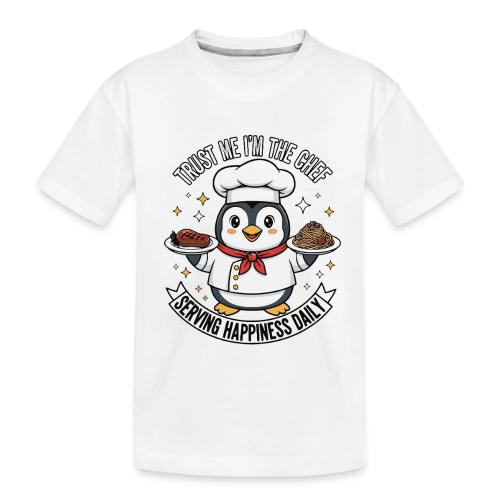 cute Penguin Chef-Funny Cartoon Daily Happiness - Toddler Premium Organic T-Shirt