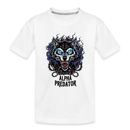 Alpha Predator Wolf Fierce Neon Eyes - Toddler Premium Organic T-Shirt