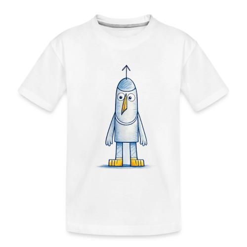 Funny Doodle Bird Character - Toddler Premium Organic T-Shirt