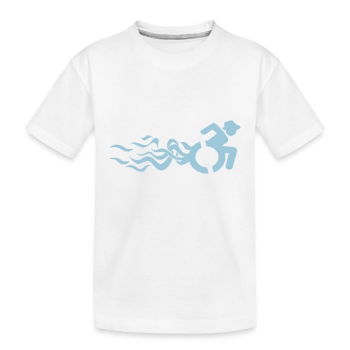 Wheelchair user with flames, disability - Toddler Premium Organic T-Shirt
