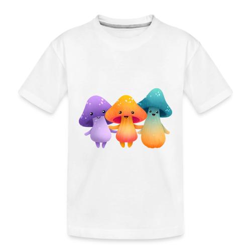 Cheerful Mushroom Friends - Toddler Premium Organic T-Shirt