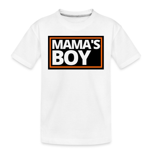MAMA's Boy (Motorcycle Black, Orange & White Logo) - Toddler Premium Organic T-Shirt