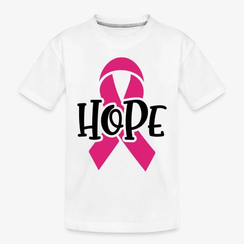 Hope Ribbon October Breast Cancer Awareness Month - Toddler Premium Organic T-Shirt