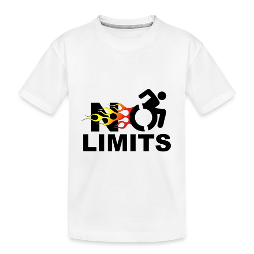 No limits for me with my wheelchair - Toddler Premium Organic T-Shirt