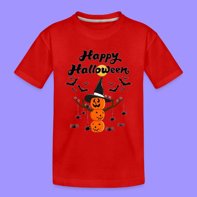 Pumpkin Snowman | Happy Halloween Tree and Spiders