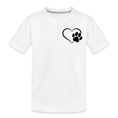 Pawprint Heart - Front - Toddler Premium Organic T-Shirt