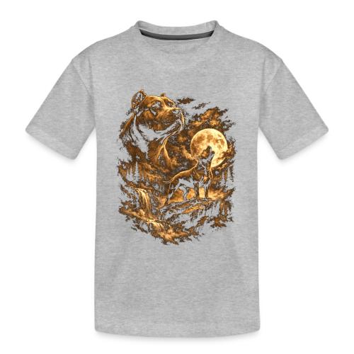 Pit Bull Howling Moon Fantasy Forest Tee - Toddler Premium Organic T-Shirt