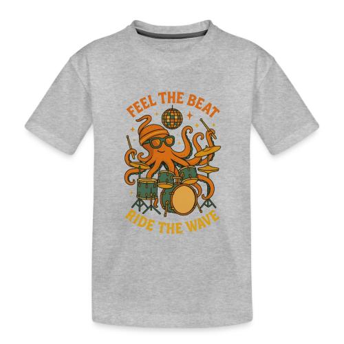 Feel the Beat Octopus Drummer Retro 70s t-shirt - Toddler Premium Organic T-Shirt