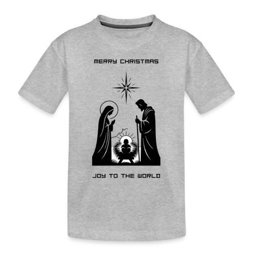 Joy to the World T-Shirt | Minimalist Nativity - Toddler Premium Organic T-Shirt