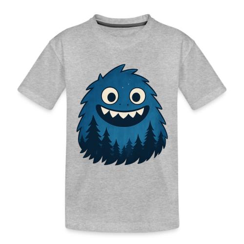 Whimsical Blue Forest Monster – Cute Cartoon Night - Toddler Premium Organic T-Shirt