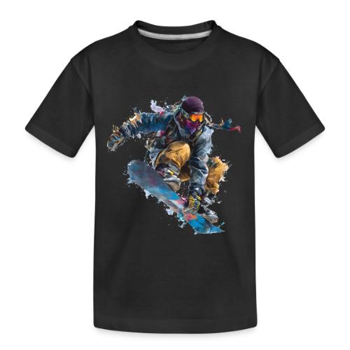 Snowboarding: Splash of Speed - Toddler Premium Organic T-Shirt