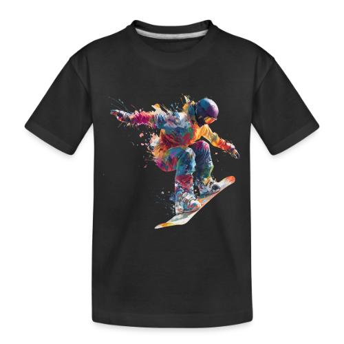 Snowboarding: Frozen Flight - Toddler Premium Organic T-Shirt