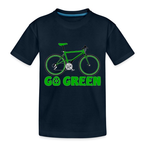 Go Green Earth Day Bike - Toddler Premium Organic T-Shirt