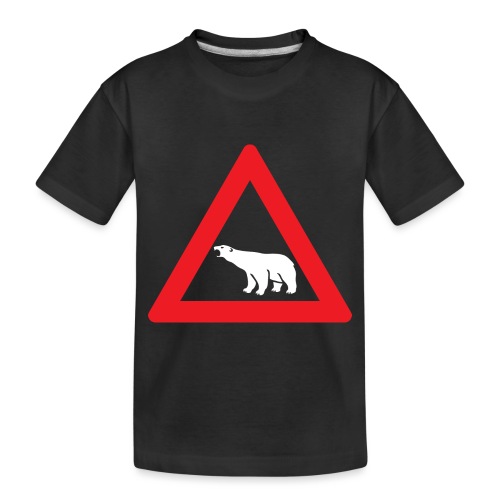 Polar Bear Road Sign - Toddler Premium Organic T-Shirt