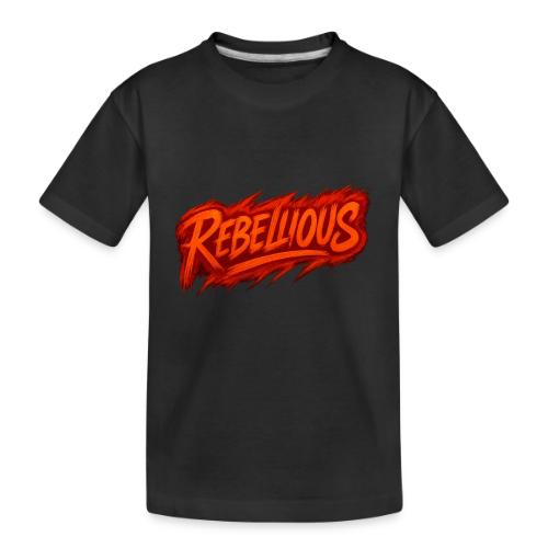 Rebellious Graffiti Neon Orange Streetwear T-Shirt - Toddler Premium Organic T-Shirt