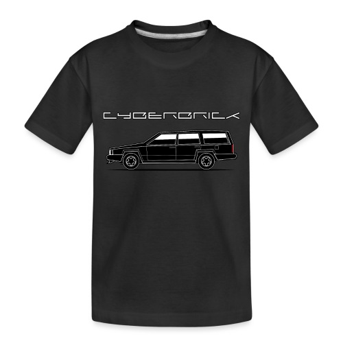 Cyberbrick Future Electric Wagon Black Outlines - Toddler Premium Organic T-Shirt